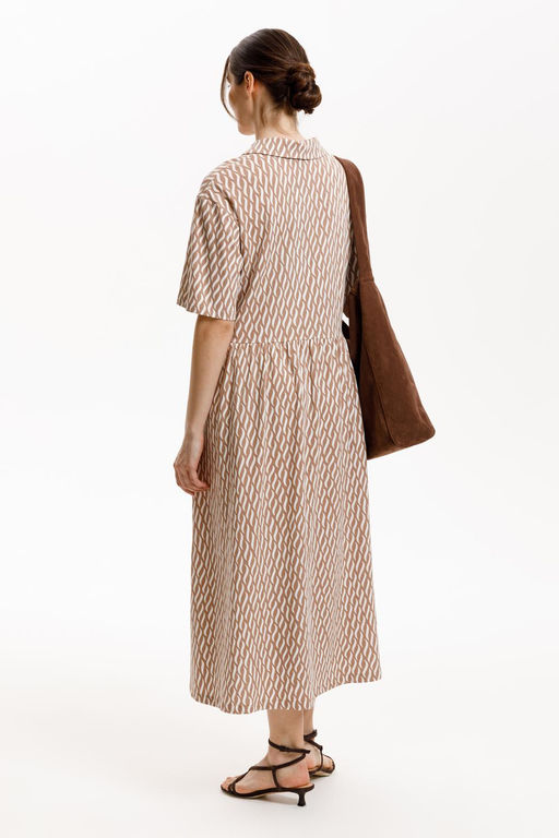 ЕВТ 5071/бежевые мини косы платье жен