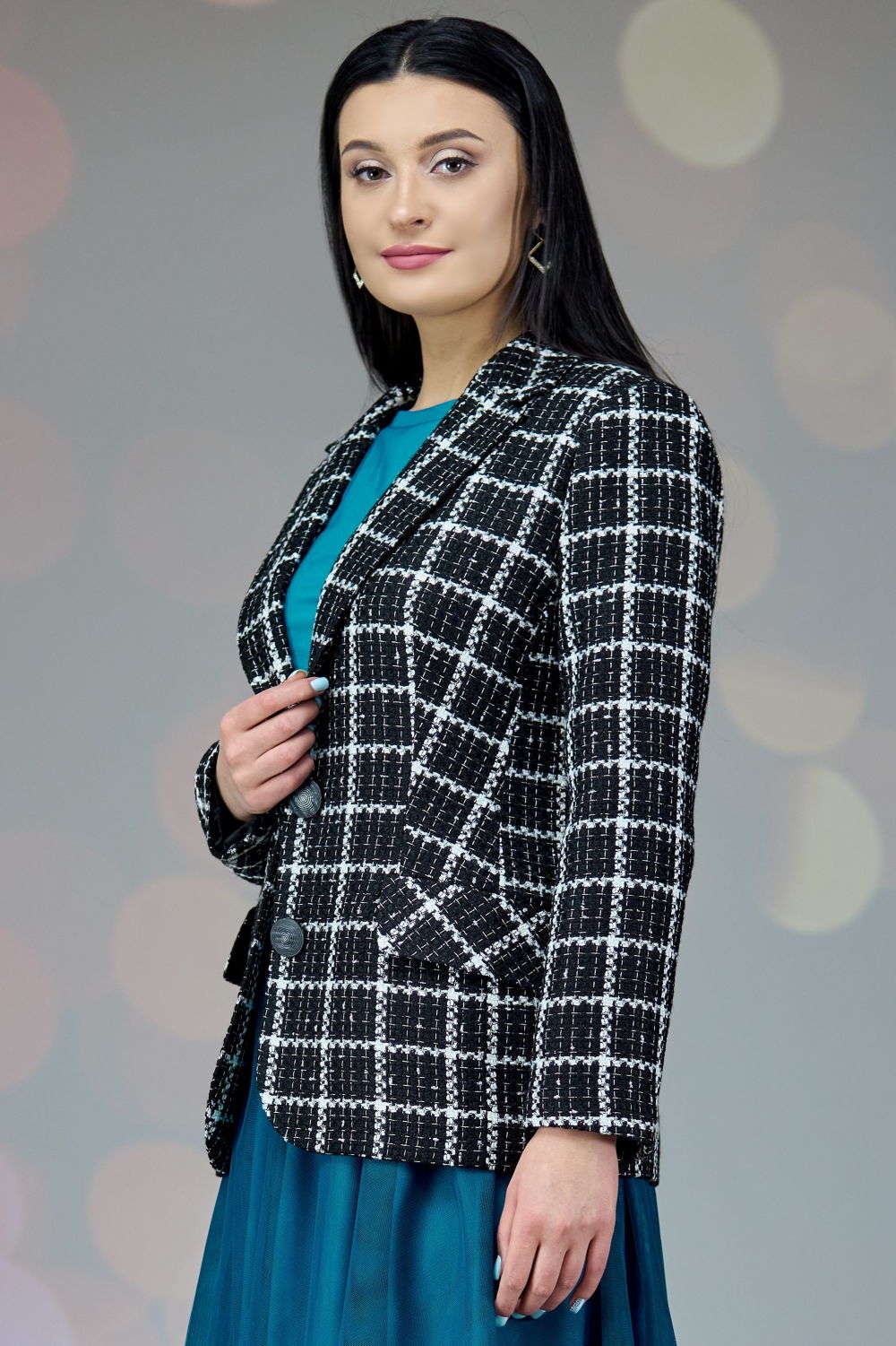 Жакет Angelina Co 659 шанель черно-белая