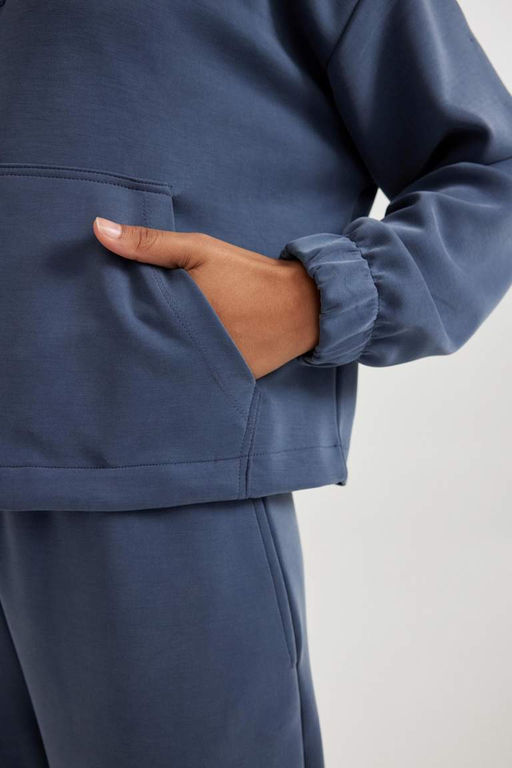 DeFactoFit Спортивная толстовка Oversize премиум-класса с высоким воротником  фото 9