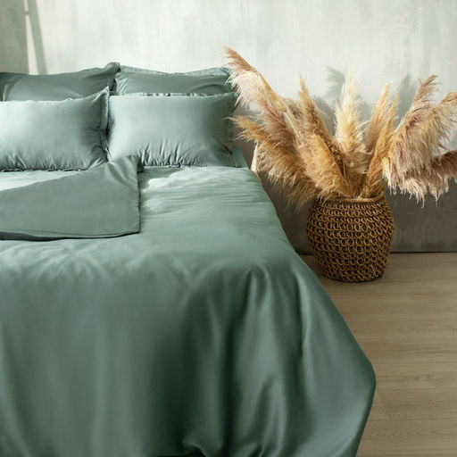 Простыня евро SL Home Tencel, 235×260 см, оливковая, тенсель