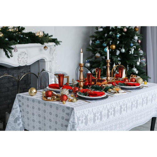 Скатерть новогодняя «Сканди стиль» 180×146 см, 100% хлопок, 164 г/м²