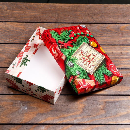 Коробка сборная крышка-дно без окна, Вязанка, 21 х 15 х 5,7 см - UPAK LAND фото 5