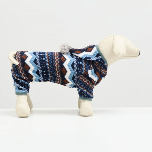 Комбинезон зимний для животных Скандинавия, L (ДС 28-30, ОГ 40-44, ОШ 32 см), микс - Simaland фото 3