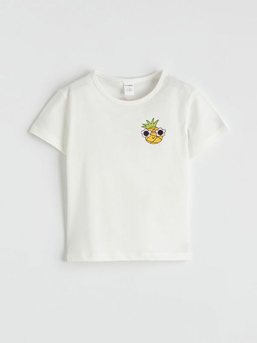 Bisiklet Yaka K?z ?ocuk Ti??rt