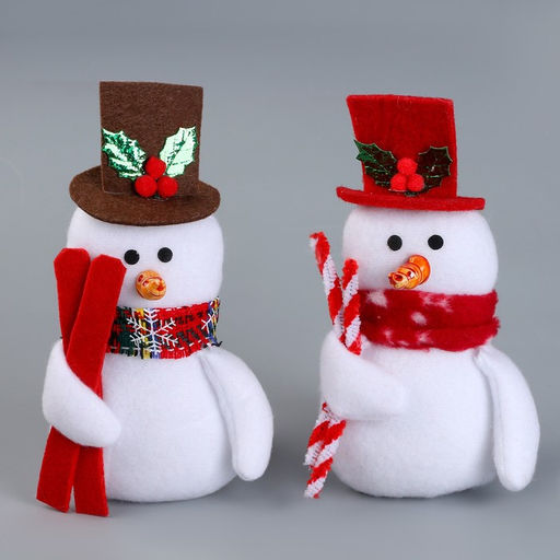 Цена за 5 шт. Мягкая игрушка Снеговик, 17 см, виды МИКС - Simaland фото 5