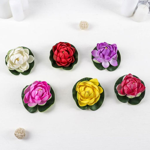 Цена за 2 шт. Декор «Кувшинка плавающая», d=10 см, МИКС