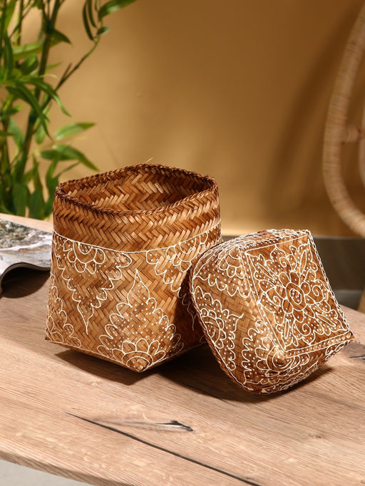 Корзинка плетёная «Марокко», 14×14×23 см