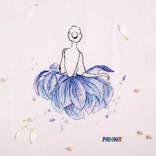 Набор для вышивания PANNA C-1949 Балерина. Лотос 20 х 20 см