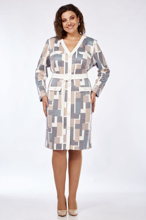 Платье Элль стиль 2254 мультиколор принт  фото 2