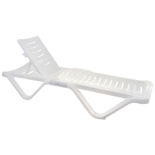 Шезлонг, 192 х 62 х 32 см, цвет белый - Simaland фото 4