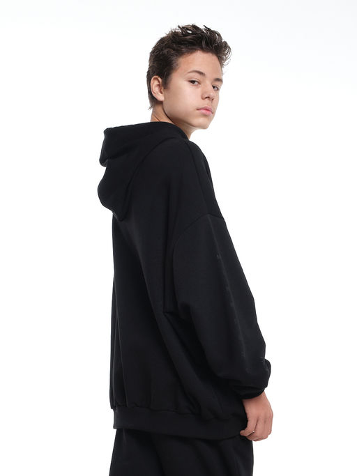 Худи спортивное с капюшоном 22-7546 черный - Mini maxi фото 3