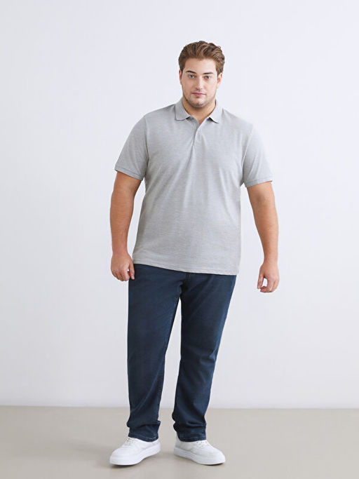 B?y?k Beden Polo Yaka Pike Erkek Ti??rt