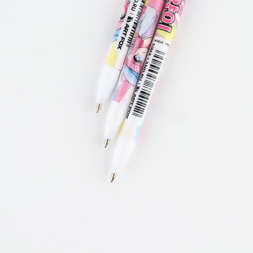 Цена за 10 шт. Ручка пластик шариковая, синяя паста, 0,5 мм Кавай - Artfox фото 6