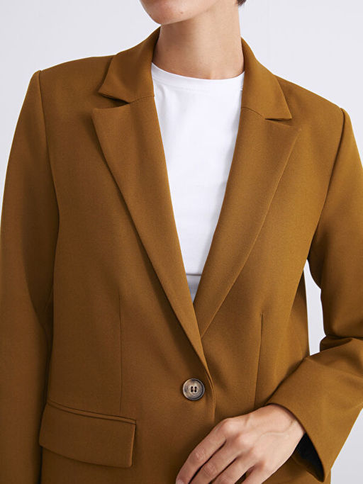 Krep Kad?n Blazer Ceket