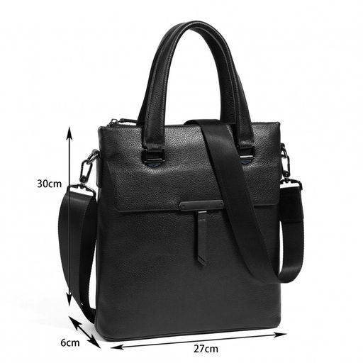 Сумка мужска, кожа, MIRONPAN 860423 Черный