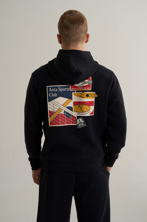 Худи Черный ANTA SPORTS CLUB Sweat Hoodie  фото 5