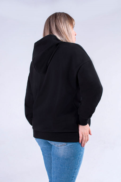 Арт. 13104 Толстовка женская 50-58 (5 шт) Цвет:черный