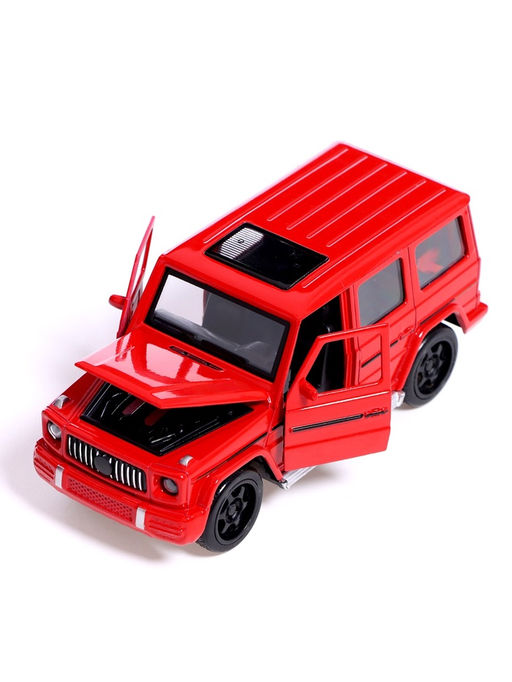 Машинка металлическая Внедорожник, световые и звуковые эффекты, открываются двери, капот, инерция, цвет МИКС - Автоград фото 9