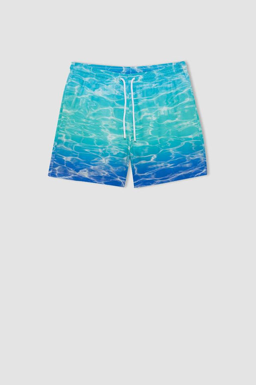 Короткие шорты для плавания с узором - Defacto фото 8