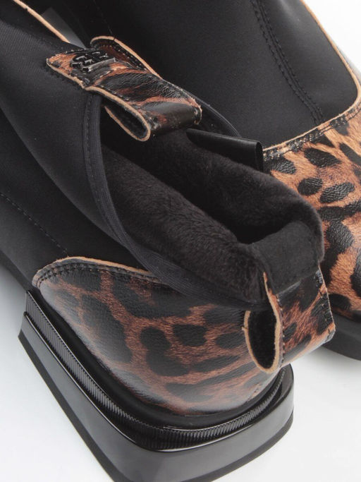 01-B44B-81PC BROWN/LEOPARD Ботинки демисезонные женские (натуральная кожа, текстиль, байка) - Фабричный китай фото 18