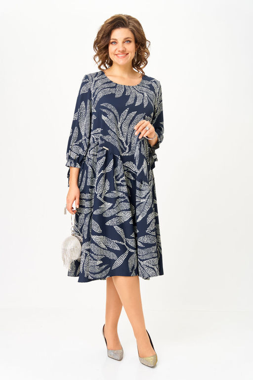 Платье Michel Chic 2164/1 синий узор