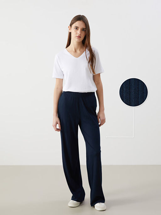 Beli Lastikli Dokulu Kad?n Pantolon