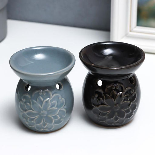 Аромалампа для эфирных масел Цветок и завитки, керамика, 7.5?7?7 см, МИКС - Simaland фото 2