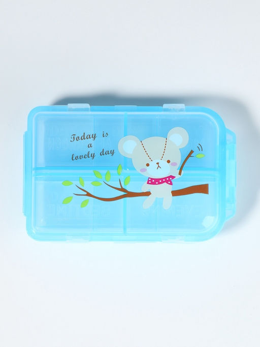 Цена за 2 шт. Таблетница, 9.5×6×3 см, 10 секций, голубая