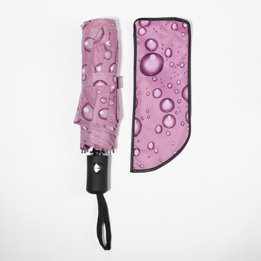 Зонт автоматический Капли, 3 сложения, 8 спиц, R = 47 см, рисунок МИКС - Simaland фото 6