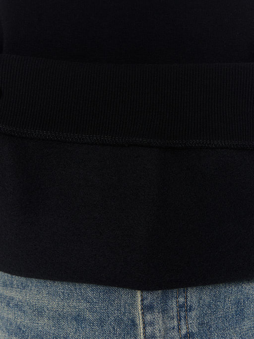 Теплое худи женское черное с начесом