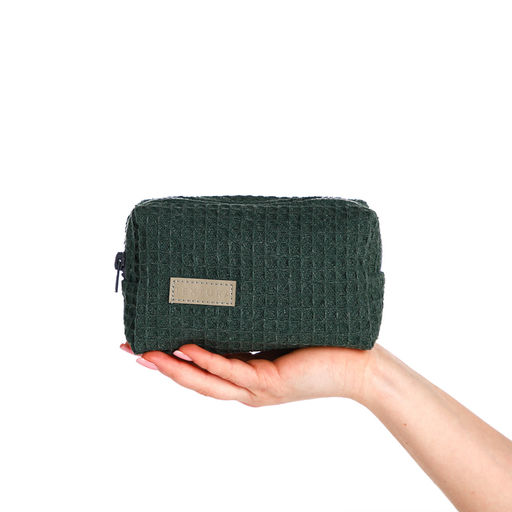 Косметичка дорожная на молнии TEXTURA, цвет зелёный  фото 6