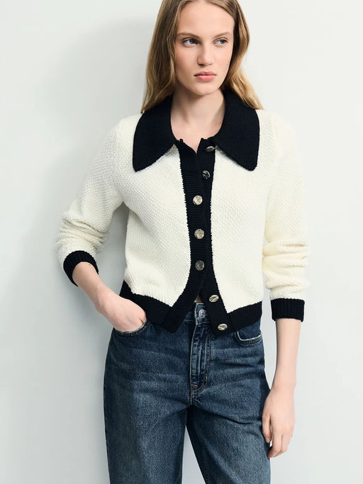 Кардиган с контрастным воротником / Zarina