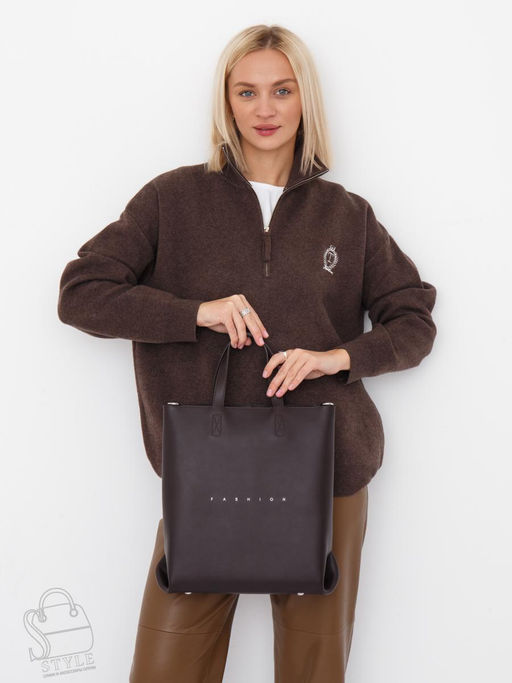 Сумка женская кожаная 1001L coffee Plina&Eiterou
