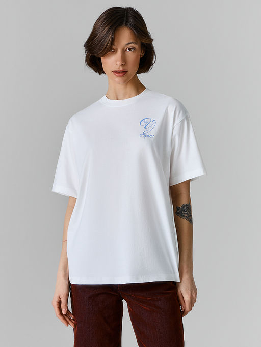 Футболка оверсайз женская белая - Mark formelle фото 2