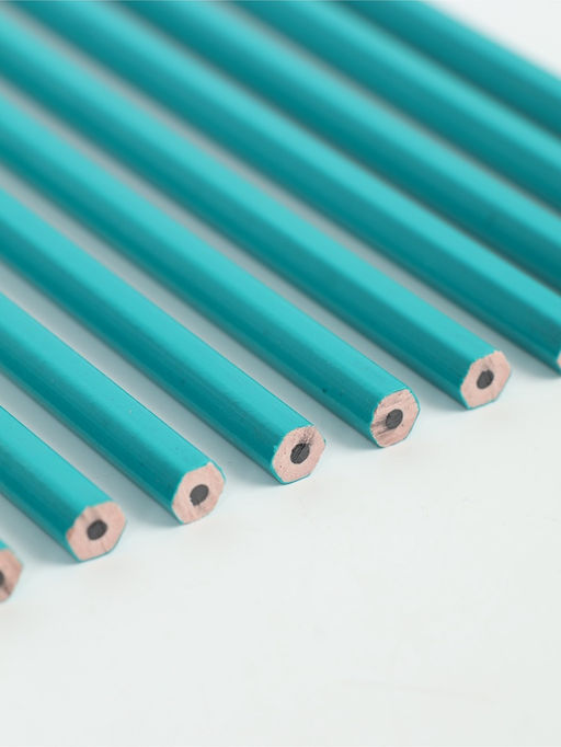 Цена за 10 шт. Карандаш простой, чернографитный, НВ, без ластика, 17.5 см