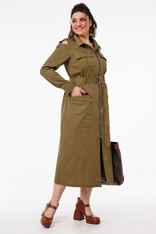 Платье ANELLI 1301 серо-ореховый  фото 7