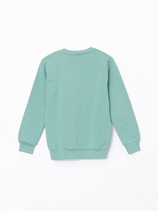 Bisiklet Yaka Bask?l? K?z ?ocuk Sweatshirt - Waikiki фото 3