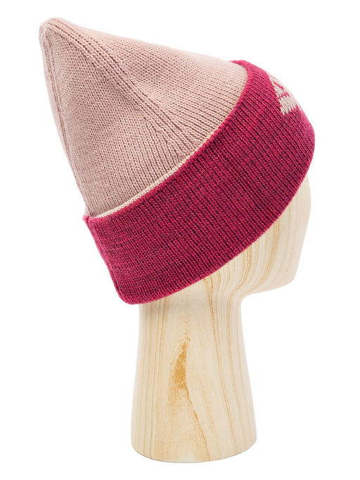 Шапка жен. шерсть+акр LB-BR55035 pink/d.pink