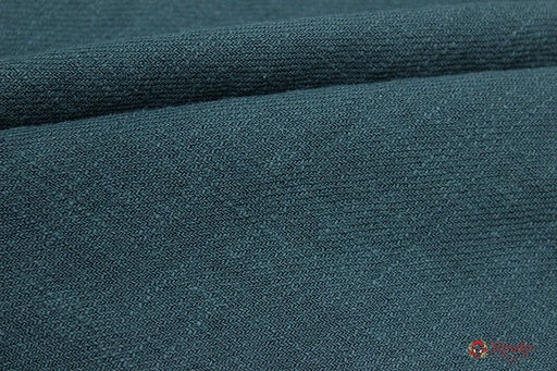 Крапива Рами (Ramie)-диагональ, цв.Темная морская волна, ш.1.35м, крапива-100%, 230гр/м.кв - Купава фото 2