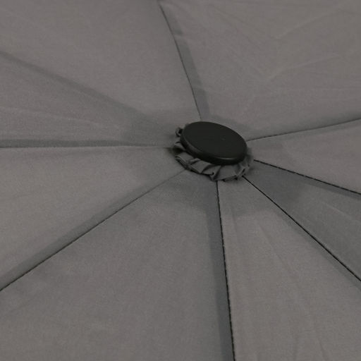 Зонт механический Моно с серебром ткань эпонж (полиэстер), 8 лучей, д/купола 92см, 3 сложения, 23,5см в сложенном виде, ручка с антискользящим покрытием, серый с серебряной нитью, 286гр (Китай) - Домашняя Мода фото 5