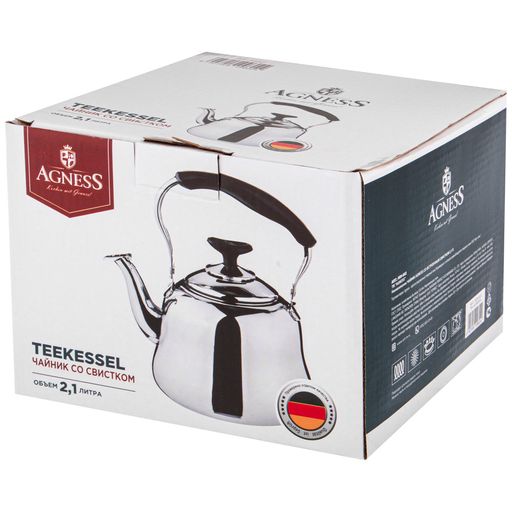 ЧАЙНИК AGNESS СО ВСТРОЕННЫМ СВИСТКОМ 2,1 Л.