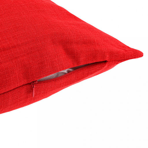 Наволочка декоративная 32х50см "Пуговицы" красный, 2-х сторонняя, искусственная ткань, подкладка-флизелин, на молнии (Китай)