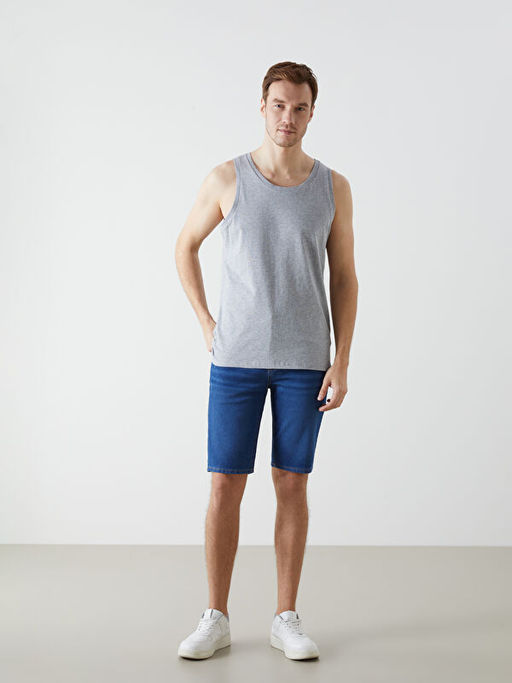 Bisiklet Yaka Erkek Kolsuz Ti??rt