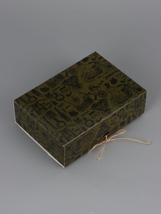 Цена за 5 шт. Подарочная коробка сборная с окном «Мужская», 16.5×11, 5×5 см