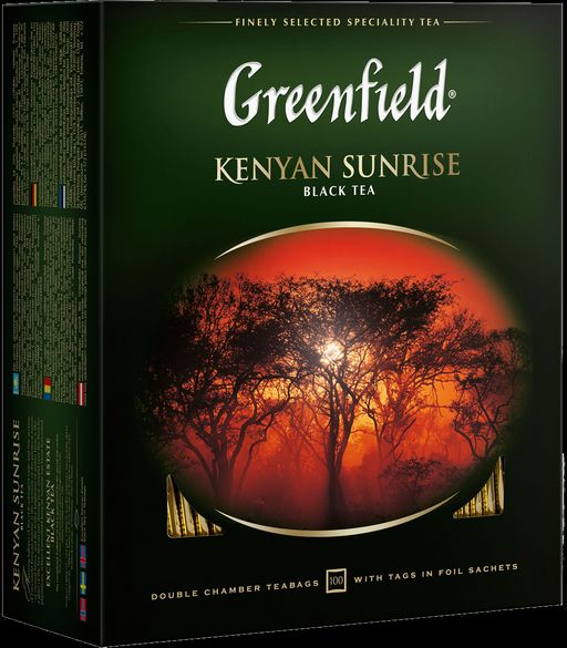 Greenfield. Kenyan Sunrise карт.пачка, 100 пак.