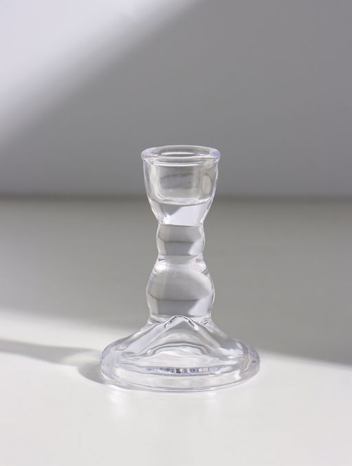 Цена за 2 шт. Подсвечник на 1 свечу «Амфитрита», стекло, d=2.2 см, 6.3×6.3×9 см