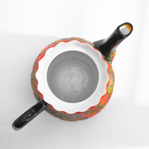 Чайник керамика «Яркий», 800 мл, хохлома