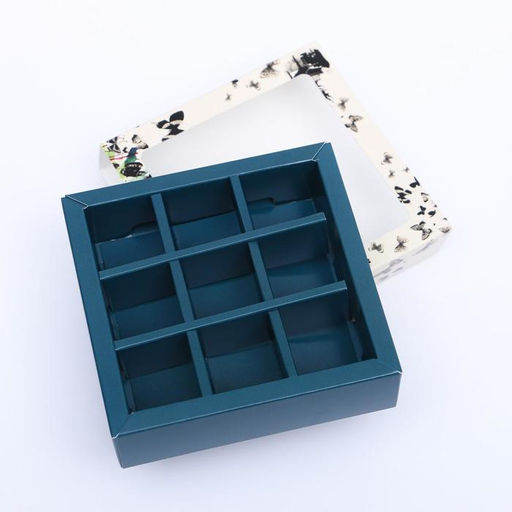 Цена за 5 шт. Коробка под 9 конфет с обечайкой  Хорошего дня  с окном 14,5 х 14,5 х 3,5 см - UPAK LAND фото 4