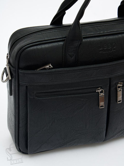Портфель мужской 1795-01 black Jeep - S-style фото 5