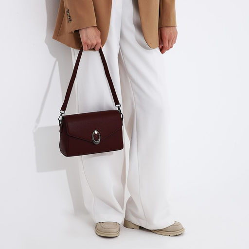 Сумка-мессенджер на молнии, цвет бордовый - Simaland фото 9